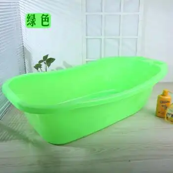 大加厚儿童浴盆 特大号洗澡盆塑料泡澡长方盆沐浴盆/桶 大号加厚绿色