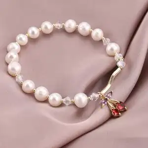 珍珠水晶手链韩版图片