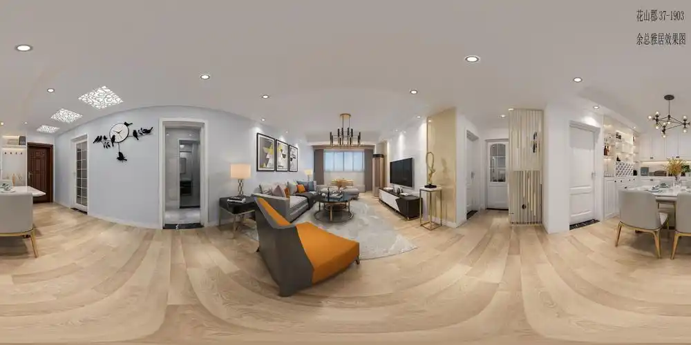 现代简约家装全景 - 效果图交流区-建e室内设计网