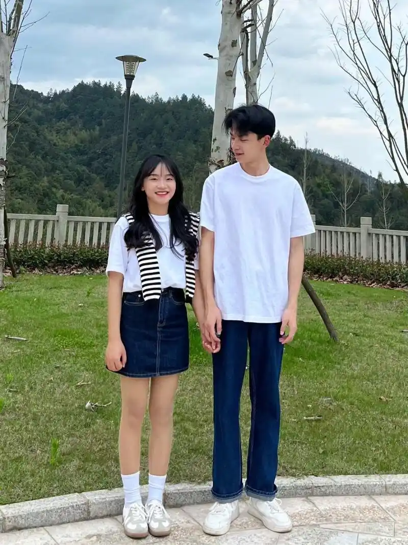175|150身高差情侣简约 韩系风绝绝子6015