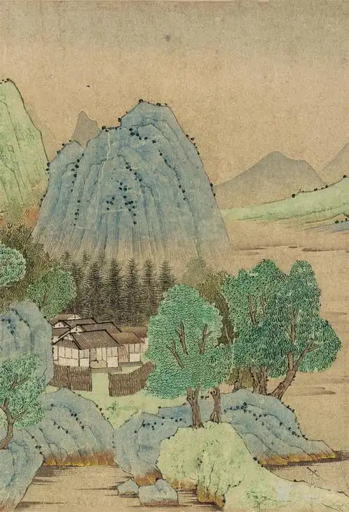 元-钱选-山居图-纸本