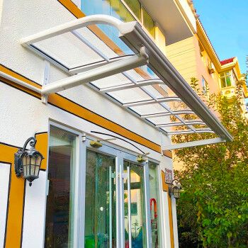 昂澜铝合金雨棚 户外防雨遮阳棚阳台防晒家用透明雨蓬雨 安装费 /平方