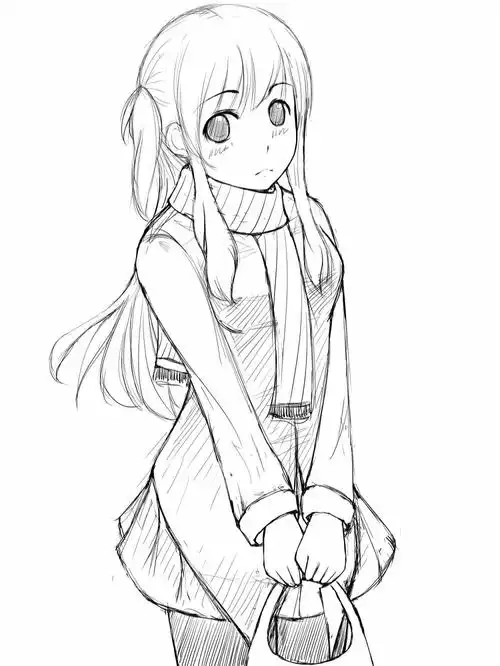 【素材】人物全身绘画线稿参考