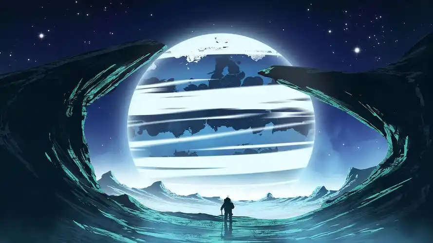 科幻酷炫未来主义手绘插画,艺术壁纸-回车桌面