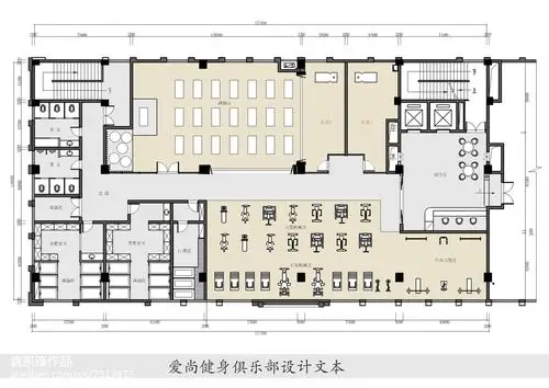 佛山健身房运动空间1500m05设计图片赏析--土巴兔装修效果图