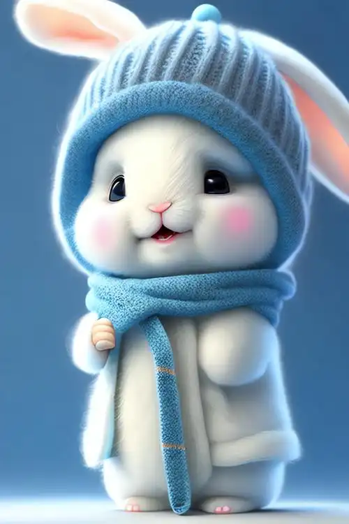 超甜可爱萌兔手机壁纸