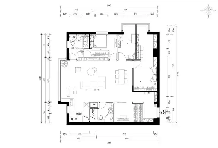 华龙大厦-150平米-现代-装修效果图装修设计理念
