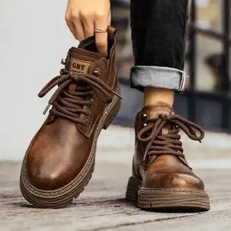 路蒙卡帝remcaoti轻奢品牌马丁靴男冬季款2023新款时