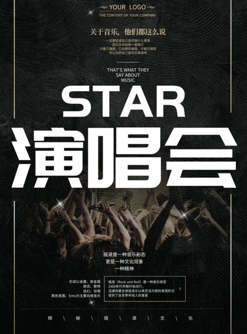 摇滚风演唱会海报