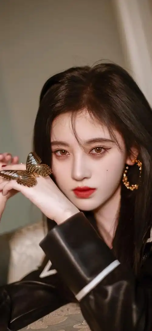 鞠婧祎侧脸照片近照