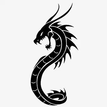 一条长龙纹身图案