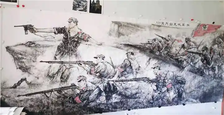 红军攻克剑门关建党100周年广元画展