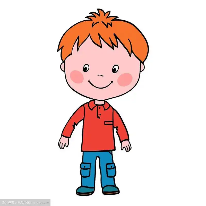 男孩站起来看右下角