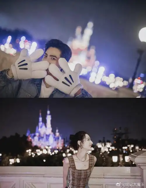 杨洋迪丽热巴迪士尼拍摄花絮
