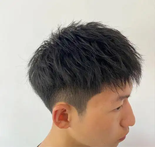 男生摩根烫 简单好打理 吹干即可#淮南理发店推荐淮南蓝调造型  #淮南