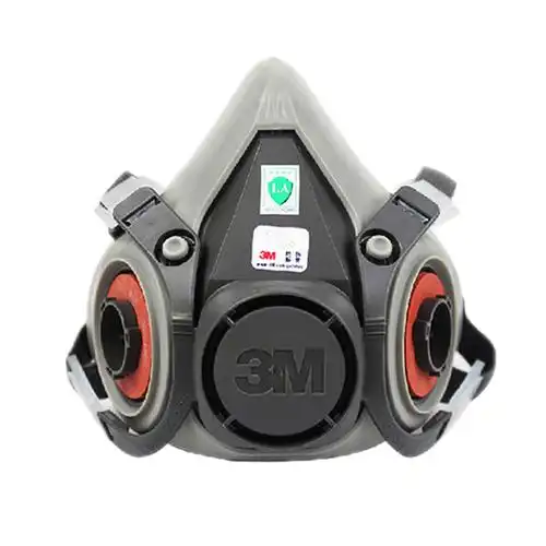 3m6200半面罩防尘防毒自吸呼吸面罩使用劳保防护面罩6200半面罩