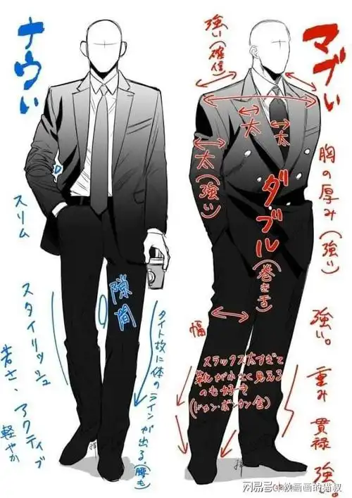 给人飒爽的男性西装绘制教程讲解