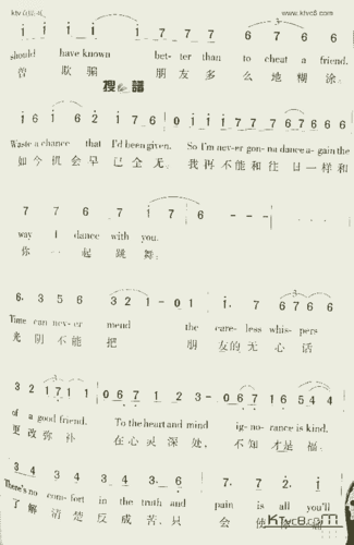 careless whisper_歌谱简谱_哆来咪123曲谱网