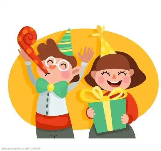 庆祝生日的儿童矢量素材