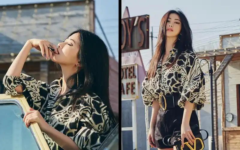 朱珠性感高腰短裤桌面壁纸