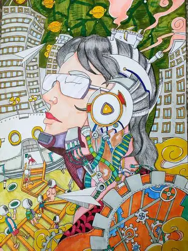 广州市长兴中学第十九届艺术节——"科技创作,激扬想象" 绘画作品展