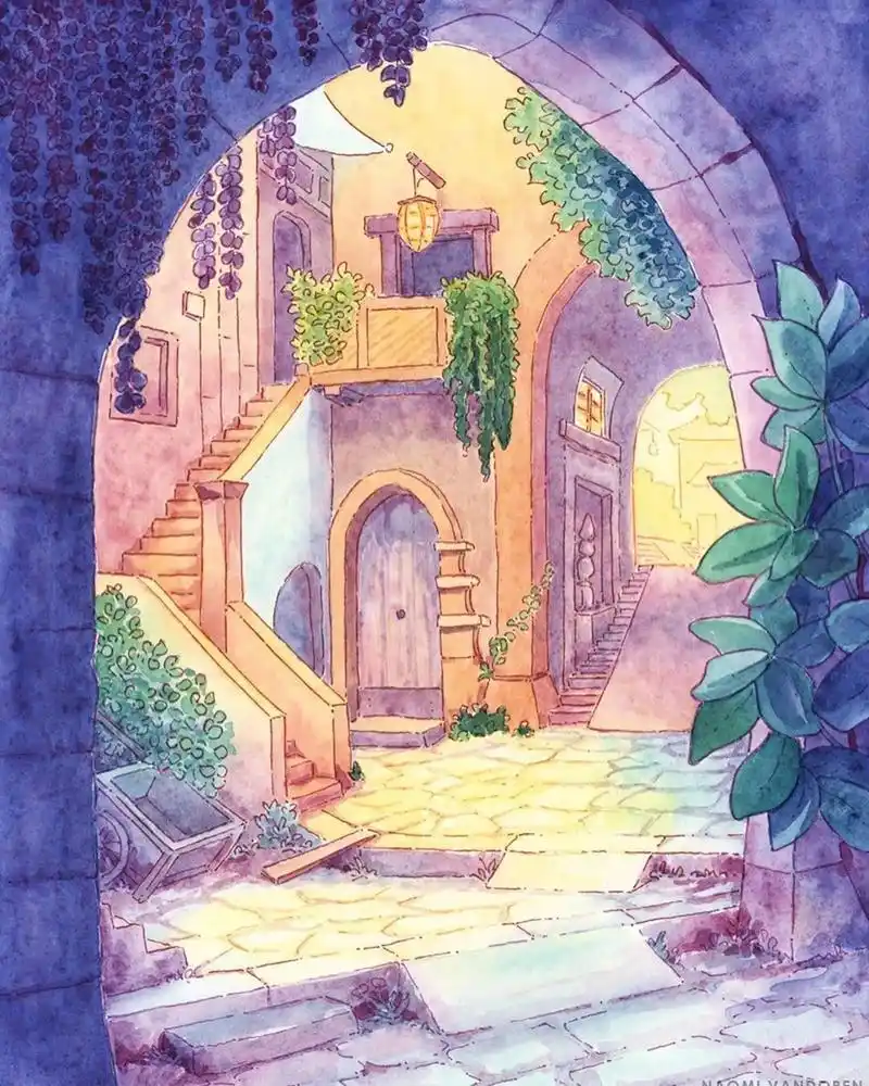 经典梦幻色系水彩插画,每张都可以做壁纸,太喜欢了!