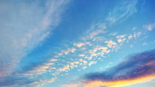 傍晚的夕阳的天空云 壁纸 - 1920x1080 全高清