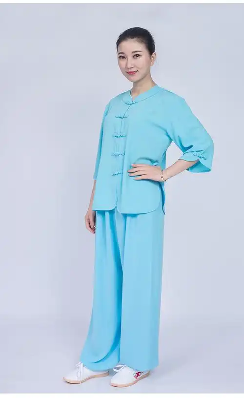 限时秒杀武极堂夏季太极服薄款同款太极服女装2022新款棉麻亚麻短袖