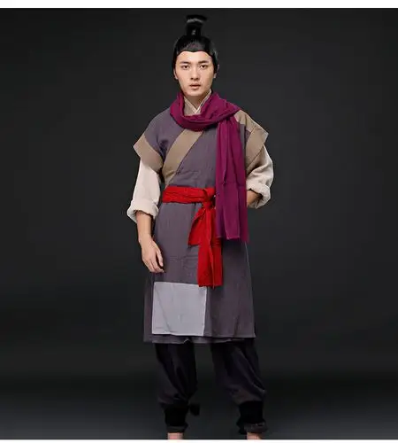 古装男棉麻汉服农民侠客服