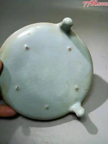 汝窑青瓷天青釉三足水洗文房用品