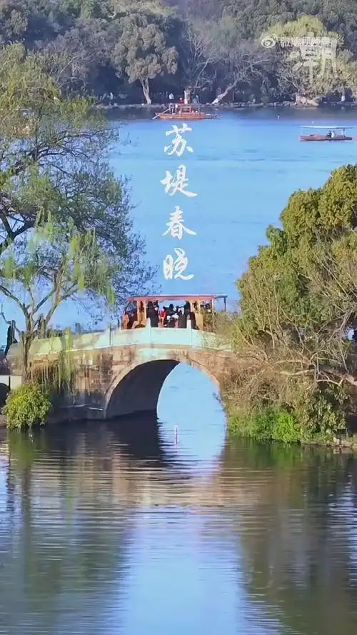 西湖十景之苏堤春晓现实版来了