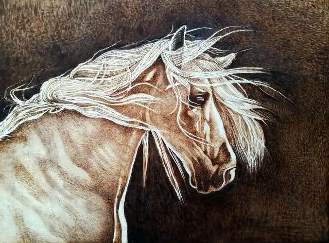 《木与火的艺术》白智全烙画作品集