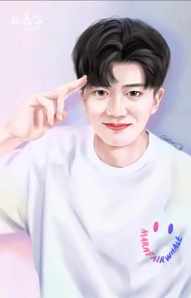 我的爱豆 #任嘉伦卡通图  - 抖音