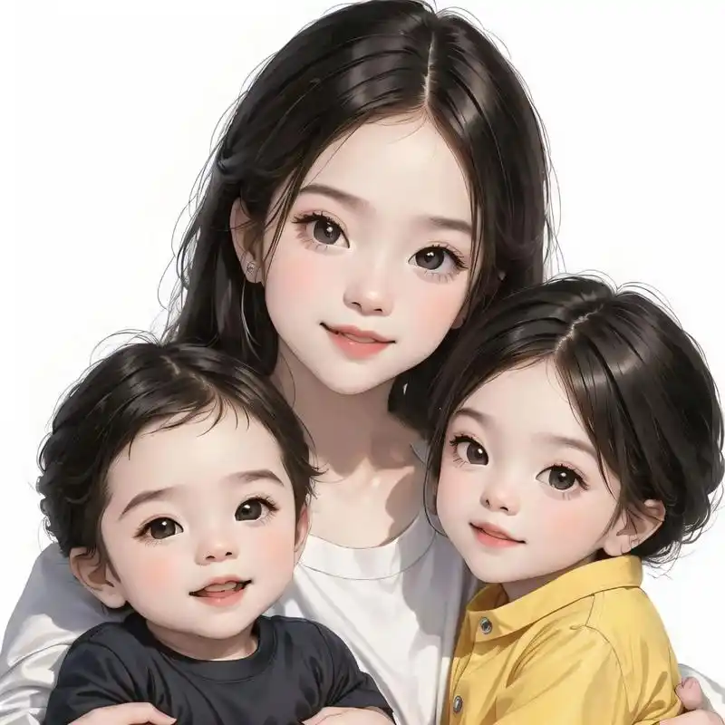 一儿一女亲子头像来咯7815儿女双全卡通头像 原创图片请勿转载,如