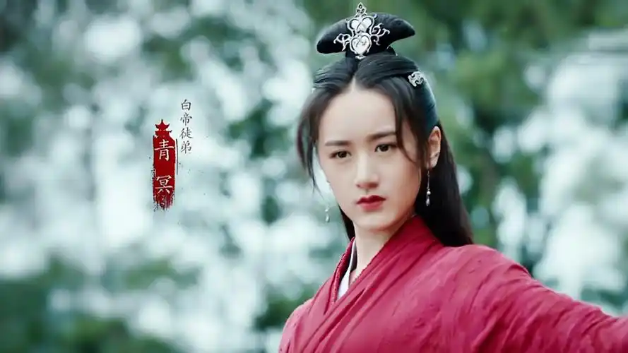 袁冰妍《听雪楼》红衣剧照图片壁纸