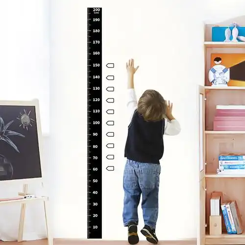 简约纯色测量仪记录尺儿童身高尺墙贴3d立体身高贴纸婴儿房间装饰