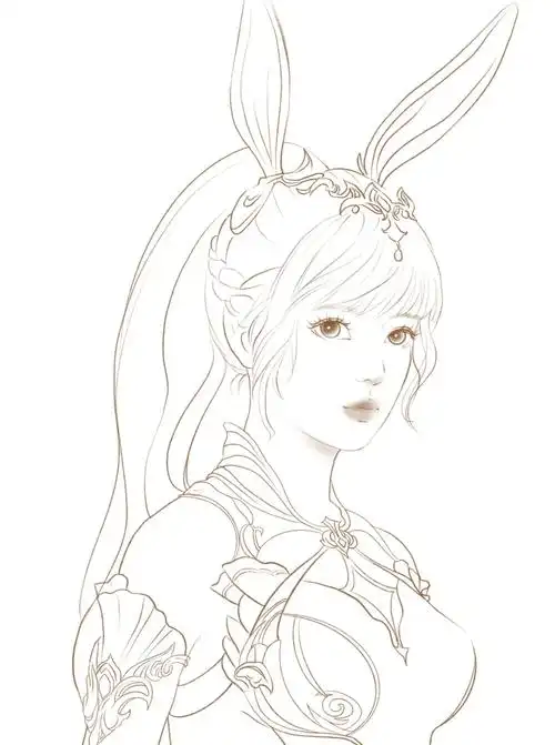 斗罗大陆 小舞 手绘 头像 线稿