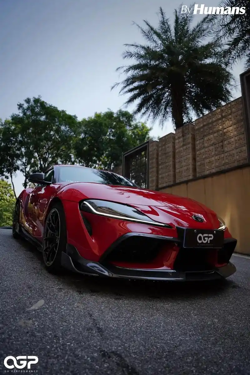 toyota supra in red.#汽车人共创计划   - 抖音