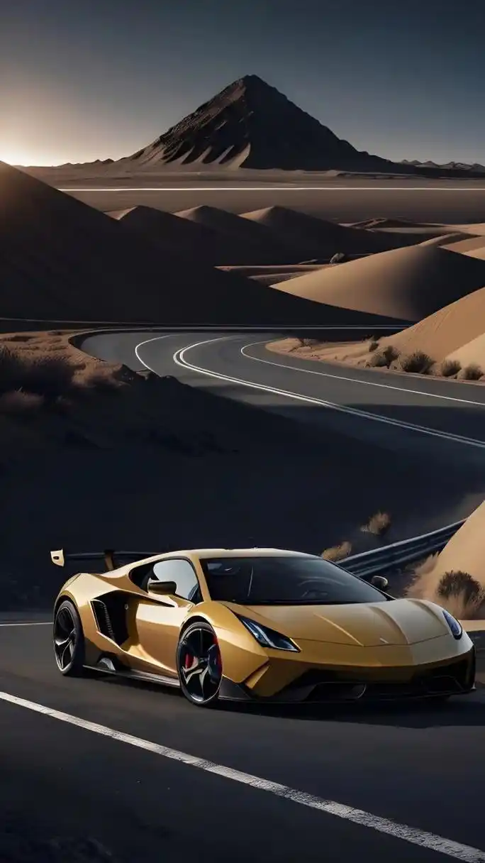 超级跑车手机壁纸 这张图片中可能表达了一种兴奋,速度和自由的情感.