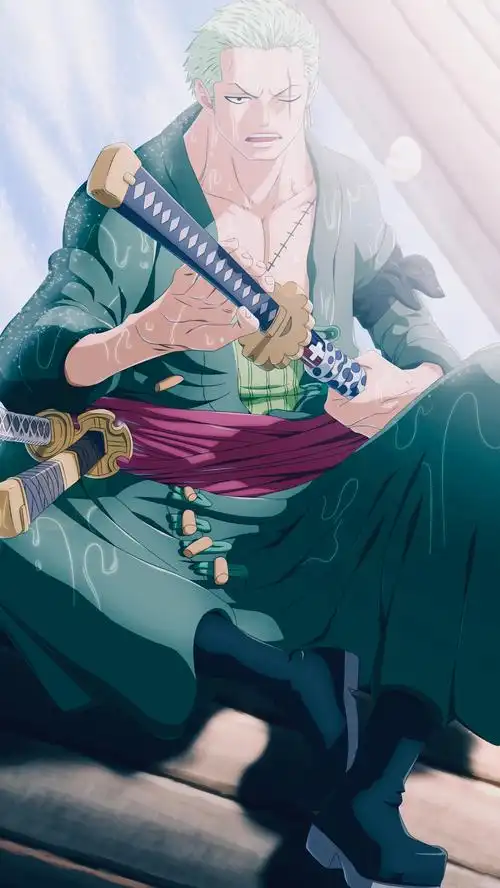 原创海贼王索大风骚帅气壁纸军装索隆和警察索隆你喜欢哪一个