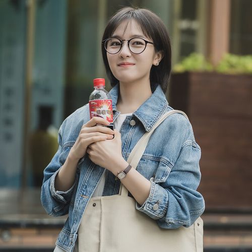 铭汇通一路朝阳李兰迪李慕嘉浅蓝色短款牛仔外套女秋2024牛 牛仔外套