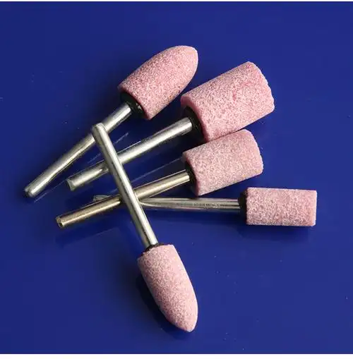 爱乐泉火石仔打磨头红刚玉砂轮磨头金属木材玉器抛光小电磨头套装