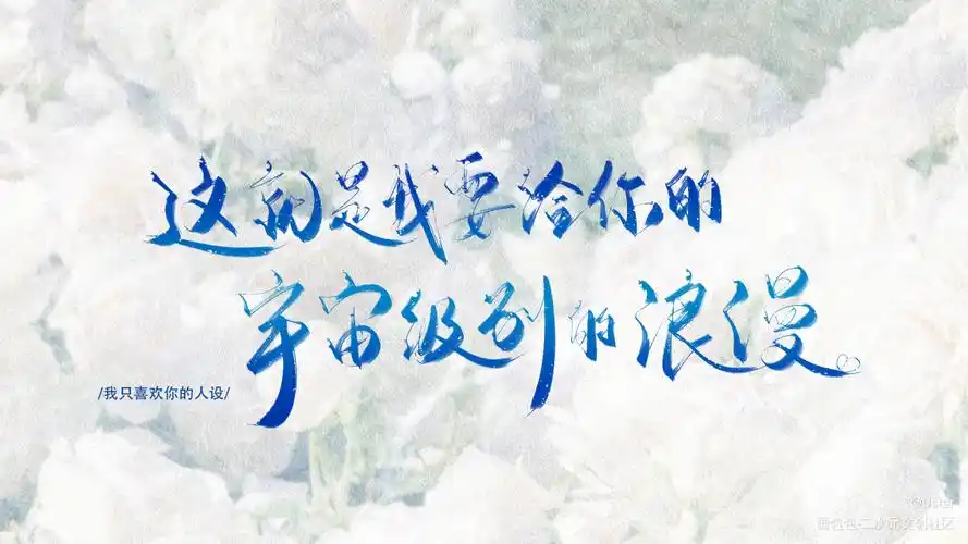 人设_我只喜欢你的人设原耽语录自习我要上首推字体设计见字如晤板写