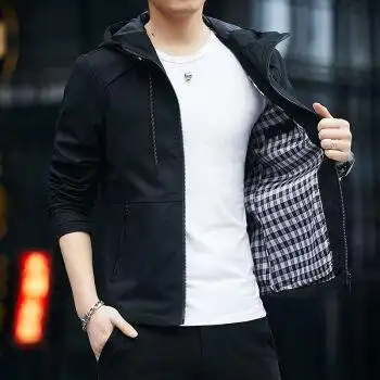 外套男新款韩版潮流百搭休闲上衣服机能工装连帽夹克男士春装春款早春