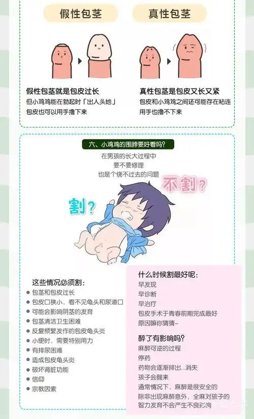小孩包茎手术最佳年龄新生男婴的小鸡短小怎么办