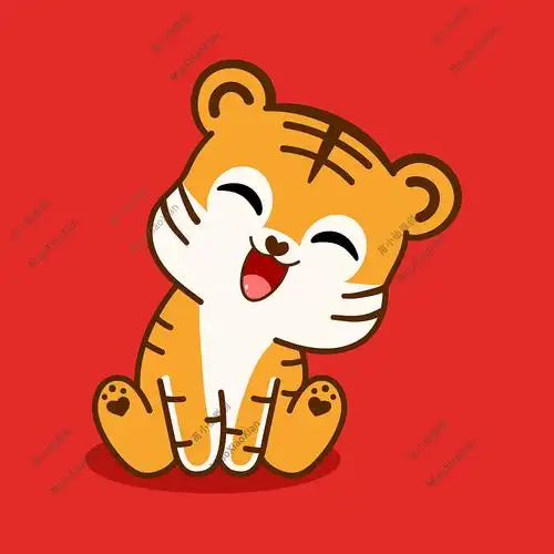 年素材2022虎年虎虎生威老虎虎卡通卡通虎形象ip形象兔年纸扇装饰设计