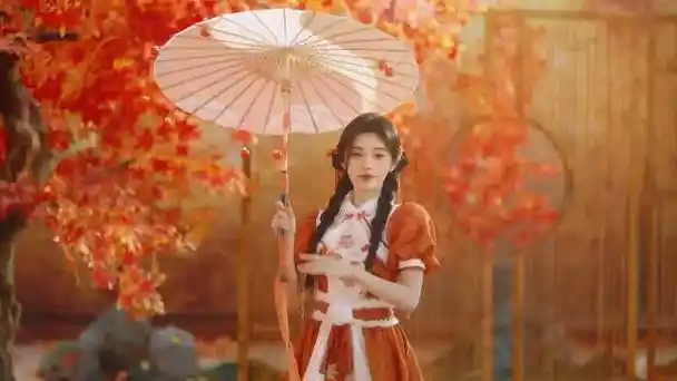 鞠婧祎一舞翩翩##鞠婧祎雪中撑伞