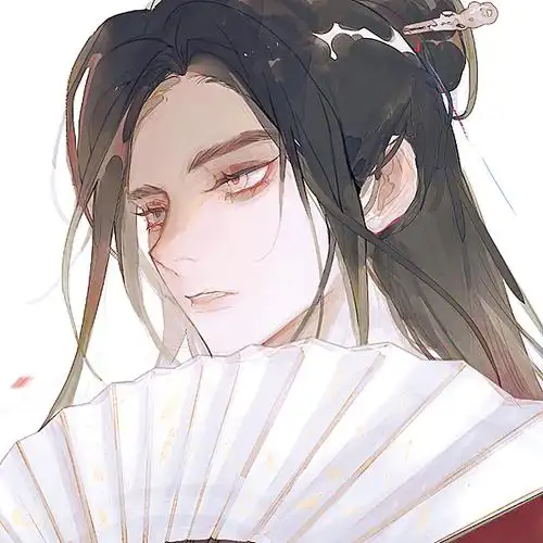 男头头像 古风 扇子 高冷