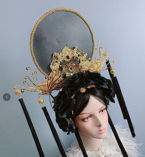 头饰原创设计国潮风影影楼摄影儿童中国国风发饰