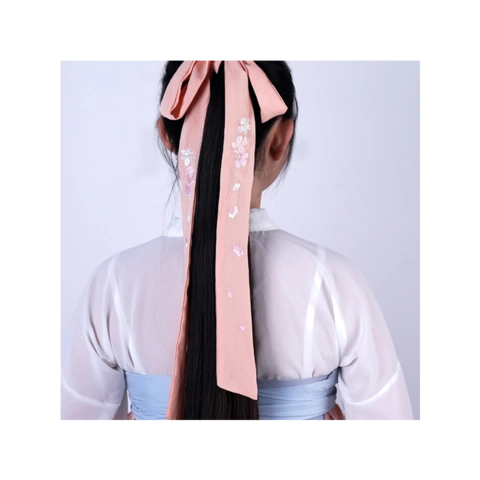 发带古风汉服发饰束发超仙刺绣中国风绣花飘带古代装头饰丝带发绳